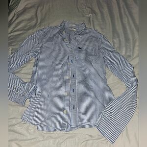 Abercrombie Fitch Shirt Boys Muscle XL Striped Muscle Long Sleeve Button Down